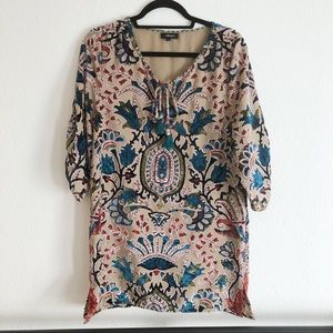 Velvet burnout tunic top